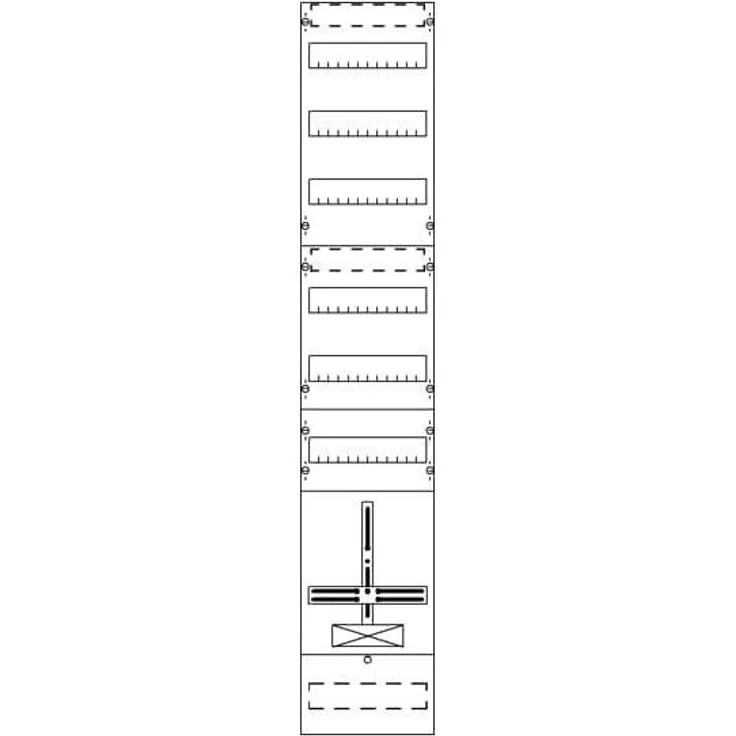 Striebel & John Zählerfeld FD19KH1, 1-stöckig, grau, 63 A, 5 Verteilerreihen, IP2XC