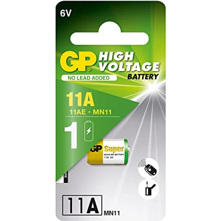 GP Batteries 10011AC1 High Voltage Alkaline Knopfzelle 11A schwarz – Bild 2
