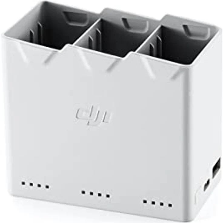 DJI Mini 3 Pro Zwei-Wege-Ladestation, Weiß, Ladestation für drei Akkus und Fernsteuerung mit Powerbank-Funktion – Bild 1