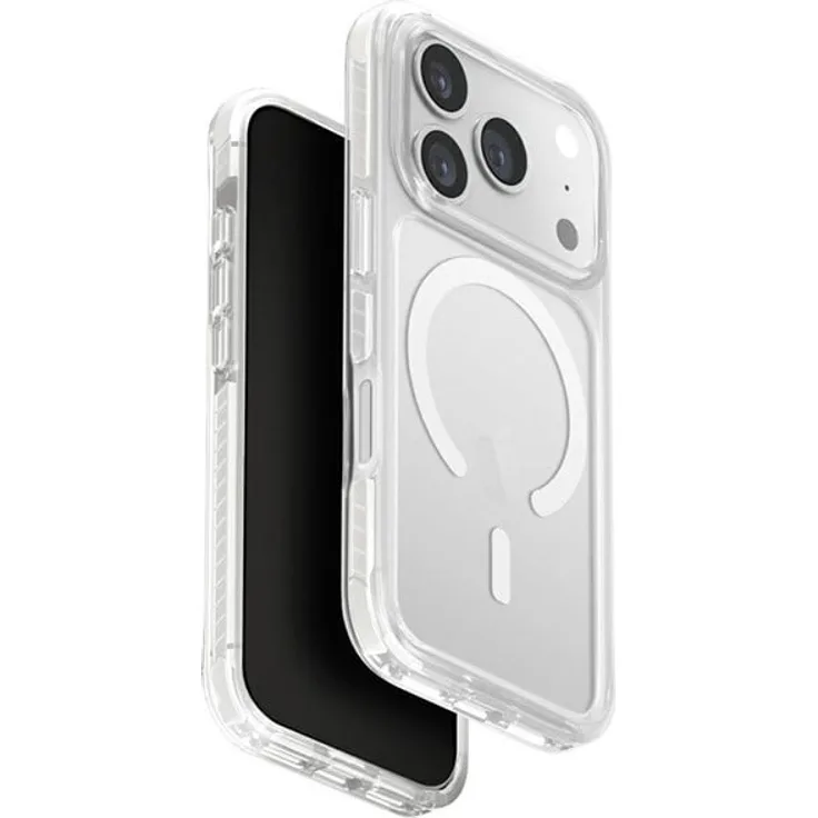 UNIQ Combat Magclick Charging Case für iPhone 17 Pro, hochwertige Schutzhülle mit MagClick Unterstützung, weiß