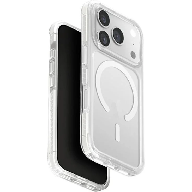 UNIQ Combat Magclick Charging Case für iPhone 17 Pro, hochwertige Schutzhülle mit MagClick Unterstützung, weiß