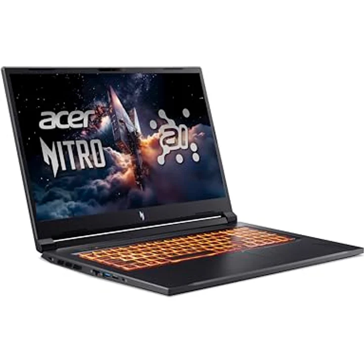 Acer Nitro V 17 AI (ANV17-61-R3KD) Gaming Laptop, 17" FHD IPS 144Hz, AMD Ryzen AI 9 365, 32 GB RAM, 1 TB SSD, NVIDIA GeForce RTX 5070, Windows 11, QWERTZ, schwarz – Bild 3