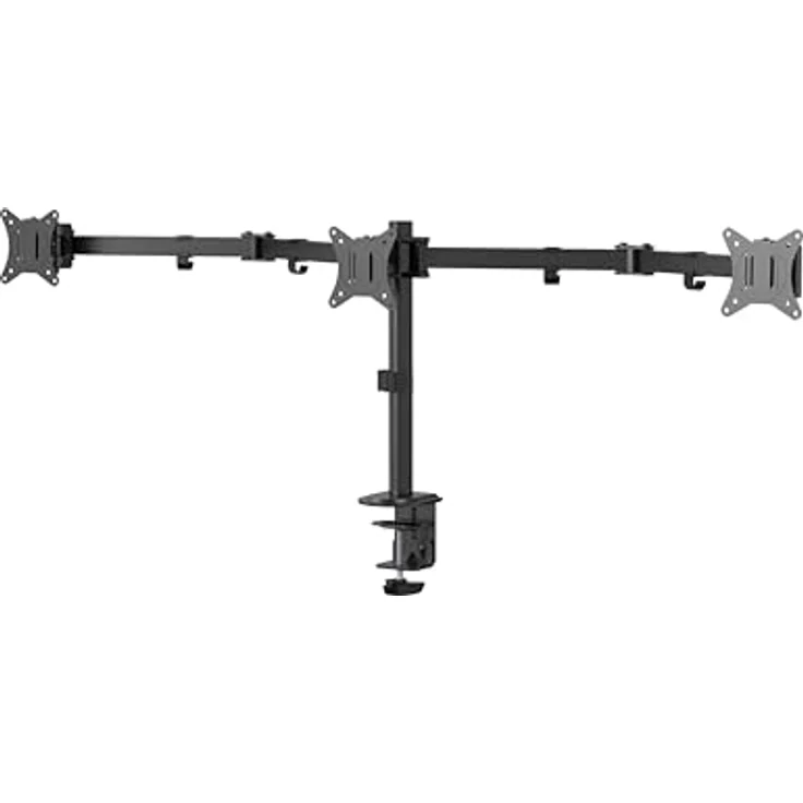 Gembird MA-D3-01, Verstellbarer Befestigungsarm für 3 Bildschirme (17"-27"), Schwarz, bis zu 7 kg, Dreh-, Neige- und Schwenkfunktion – Bild 4