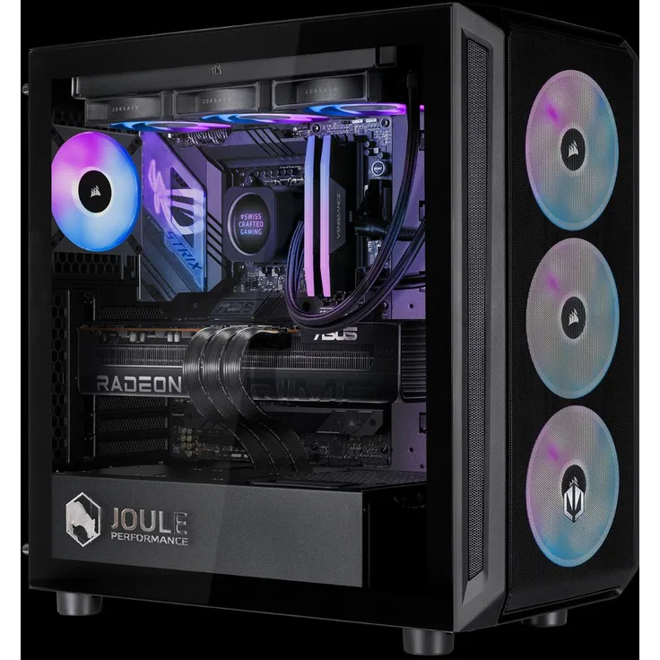 Joule Performance High End Gaming PC RX9070 R7, AMD Ryzen 7 9700X, 32 GB RAM, 2 TB SSD, 16 GB Radeon RX 9070, Schwarz
