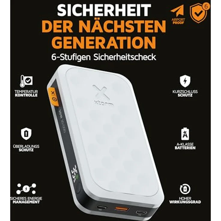 Xtorm Fuel Series 5 Powerbank, 10000 mAh, 20 W, 37 Wh, Weiss, aus recyceltem Kunststoff, für schnelles Laden von Smartphone und Tablet – Bild 7