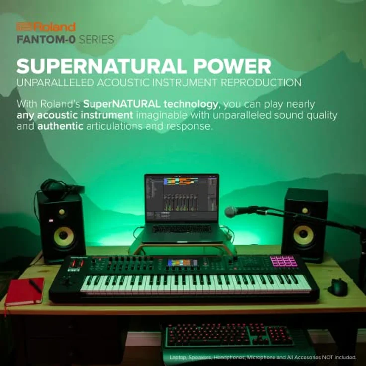 Roland FANTOM-06 SYNTHESIZER KEYBOARD – 61er-Tastatur mit Velocity | Tausende elektronische & akustische Roland Sounds | ZEN-Core und SuperNATURAL Technologien | TR-REC Sequencer – Bild 5