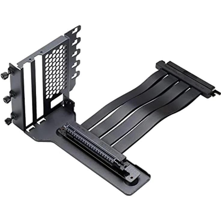 Phanteks Vertikales GPU-Bracket II + PCI-E 4.0 x16 Riser Flachband-Kabel, 22 cm - schwarz
