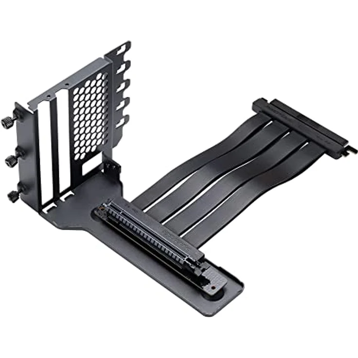 Phanteks Vertikales GPU-Bracket II + PCI-E 4.0 x16 Riser Flachband-Kabel, 22 cm - schwarz – Bild 1