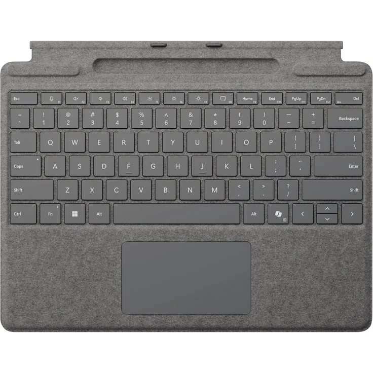 Microsoft Surface Pro Keyboard mit Stiftaufbewahrung Tastatur mit Touchpad in Grau – Bild 1