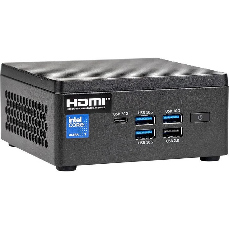 BLUECHIP BUSINESSline M11471 Mini-PC, Intel® Core™ Ultra 7, Windows 11 Pro, 16 GB DDR5, 500 GB NVMe SSD, Intel® Wi-Fi 6E, Schwarz