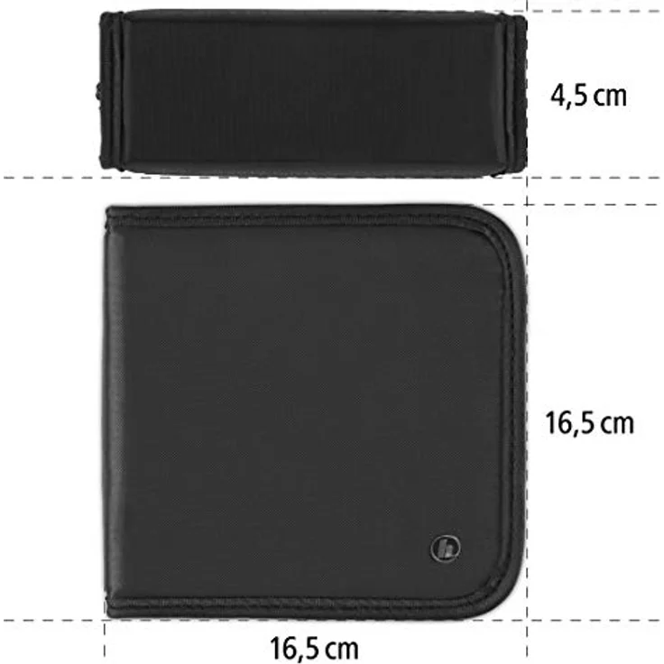 Hama CD Tasche für 32 Discs - CD - DVD - Blu-ray (Mappe zur Aufbewahrung , platzsparend für Auto und Zuhause, Transport-Hüllen) Schwarz – Bild 3
