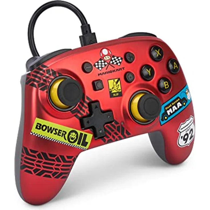 Der kabelgebundene PowerA-Nano-Controller für Nintendo Switch - Mario Kart: Racer Red – Bild 2