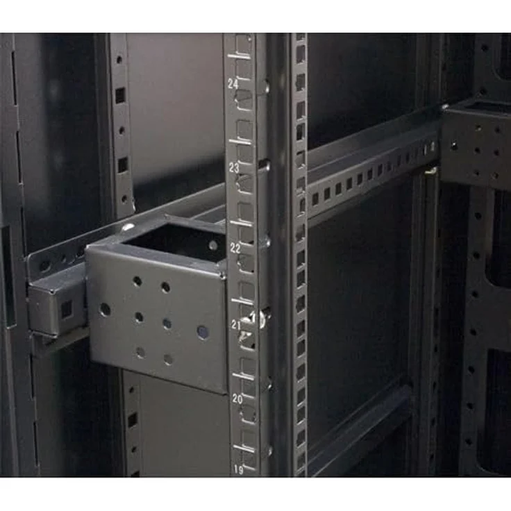 DSIT 42HE 19 Zoll Serverschrank, perforierte Doppelflügeltüren, höhenverstellbare Standfüße, optimale Luftzirkulation – Bild 3