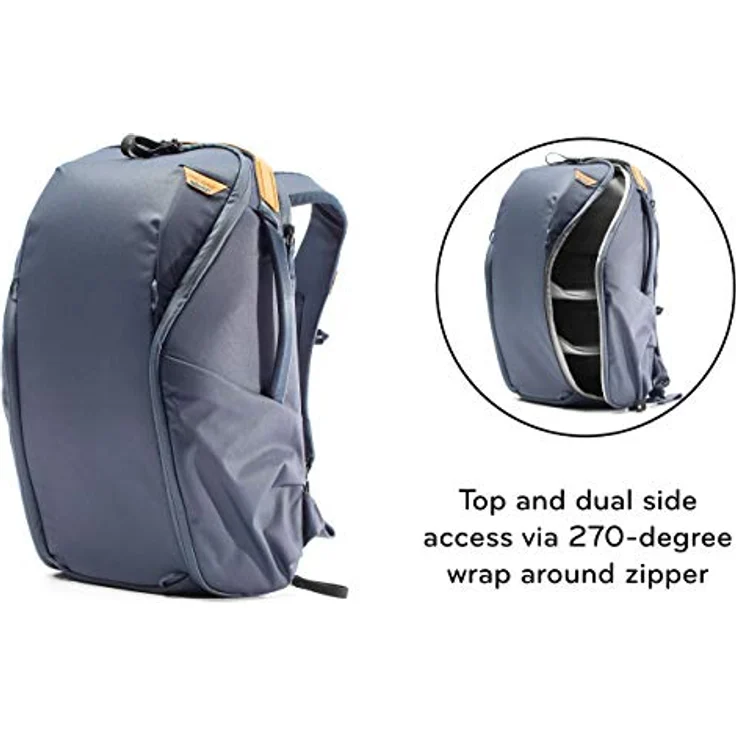 Peak Design Everyday Rucksack mit Reißverschluss, 20 l, Midnight Blue (Blau) - BEDBZ-20-MN-2 – Bild 2