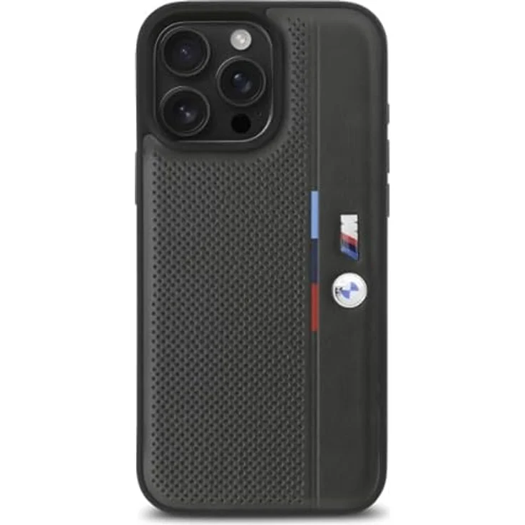 CG MOBILE M Perforated Tricolor Detail Line Hülle für iPhone 16 Pro 6.3", hartschalen case aus Kunstleder/PC/TPU, anthrazit – Bild 3