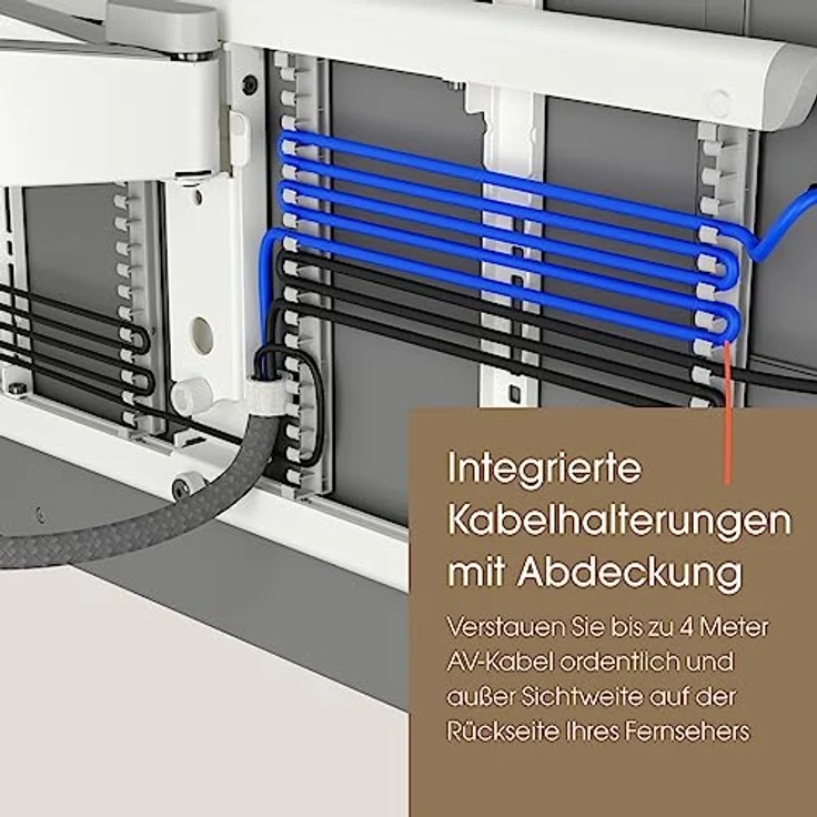 Vogel's TVM 7675 Elektrische Schwenkbare TV Wandhalterung für 40-77 Zoll Fernseher, Premium Motorisierte TV Halterung schwenkbar bis zu 120°, Max 35 kg, VESA 200x100 bis zu 600x400 – Bild 5