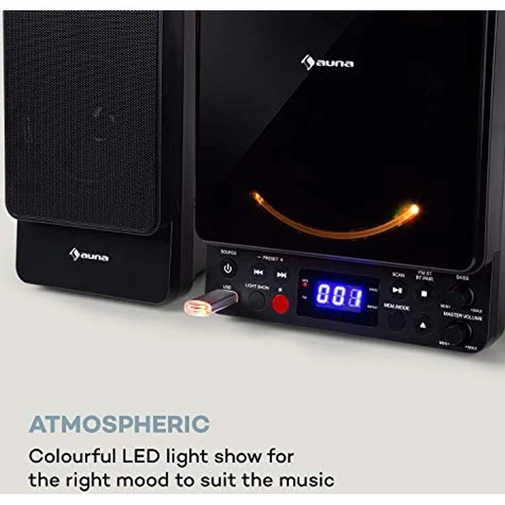 Microstar Microsystem Vertikalanlage CD-Player Bluetooth USB-Port Fernbedienung – Bild 7