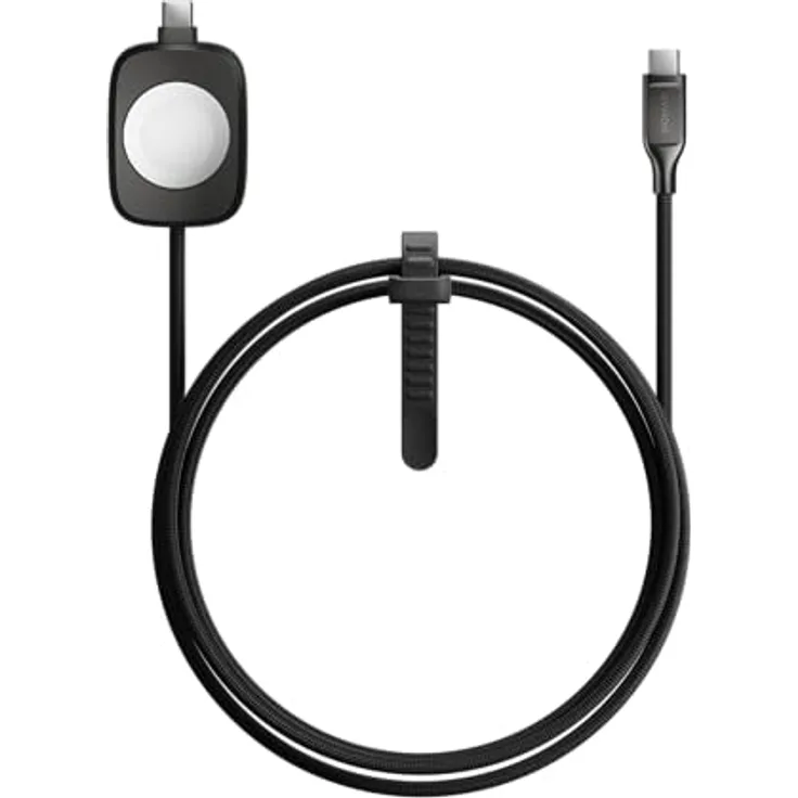 NOMAD Universal-Kabel für Apple Watch, 1,5 m, USB-C, robust mit Kevlar-Ummantelung, integrierter Kabelbinder