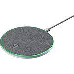 Cellularline | Tweed Wireless Ladegerät 15 W | Wireless Ladestation mit Ausgang bis zu 15 W - USB-C-Eingang - Schnelles kabelloses Aufladen - Grau