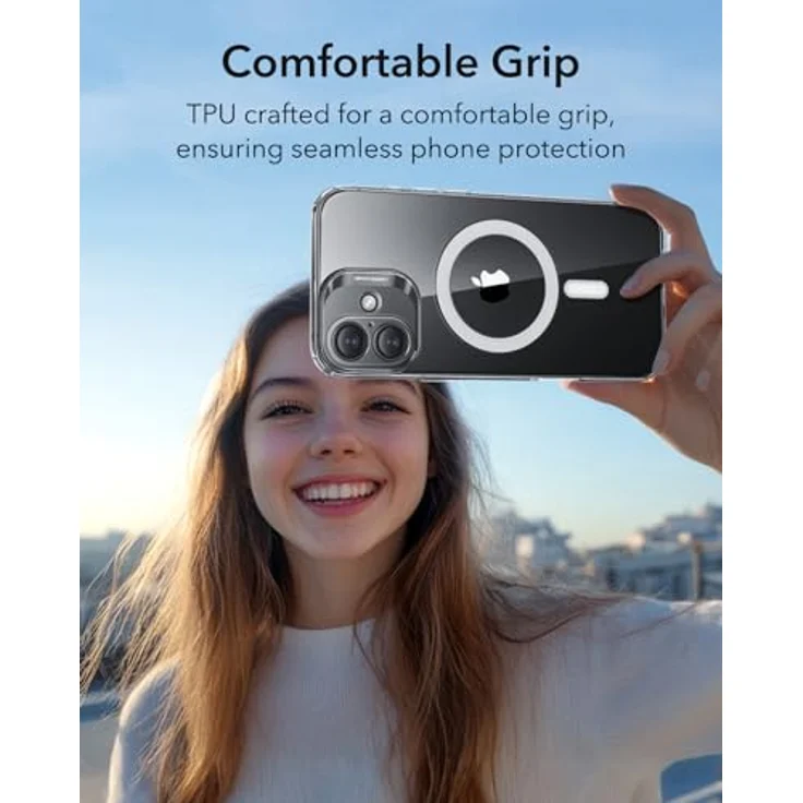 ESR iPhone 16 Plus Hülle, MagSafe-kompatibel, stoßfest, kratz- und vergilbungsbeständig, klar mit Kameraschutz – Bild 4