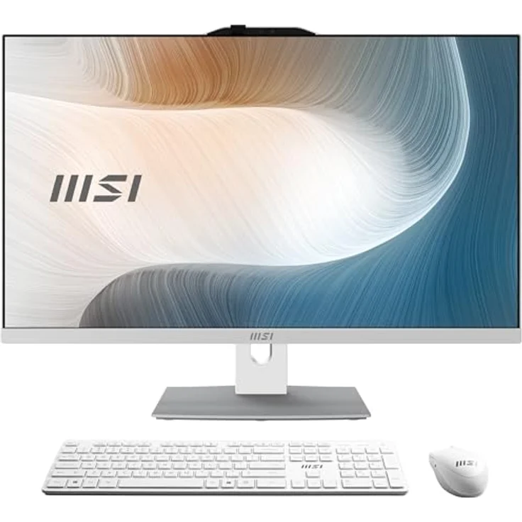 MSI Modern AM272P 1M-1289DE, 27" All-in-One PC mit Intel Core i7-150U, 16 GB RAM, 512 GB SSD, Windows 11 Home, Weiß – Bild 1