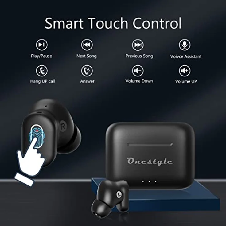 OneStyle TWS-VX-Pro Bluetooth Kopfhörer, Kabellos mit Noise Cancelling, IPX6 Wasserdicht, 4 Mikrofone für iOS und Android – Bild 4