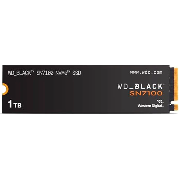 WD_BLACK SN7100 NVMe SSD 1 TB (High-Performance Gaming-Speicher, bis zu 7.250 MB/s Lesegeschwindigkeit, PCIe Gen4, Energieeffizienz) Schwarz – Bild 1