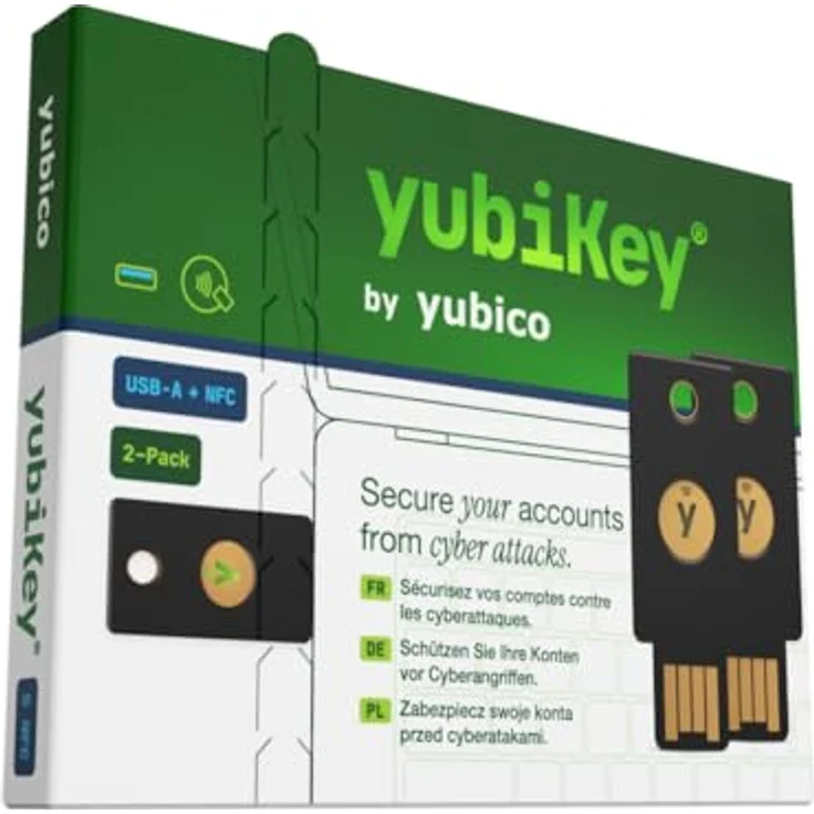 Yubico YubiKey 5 NFC, Sicherheitsschlüssel mit USB-A Anschluss, robust und langlebig – Bild 2