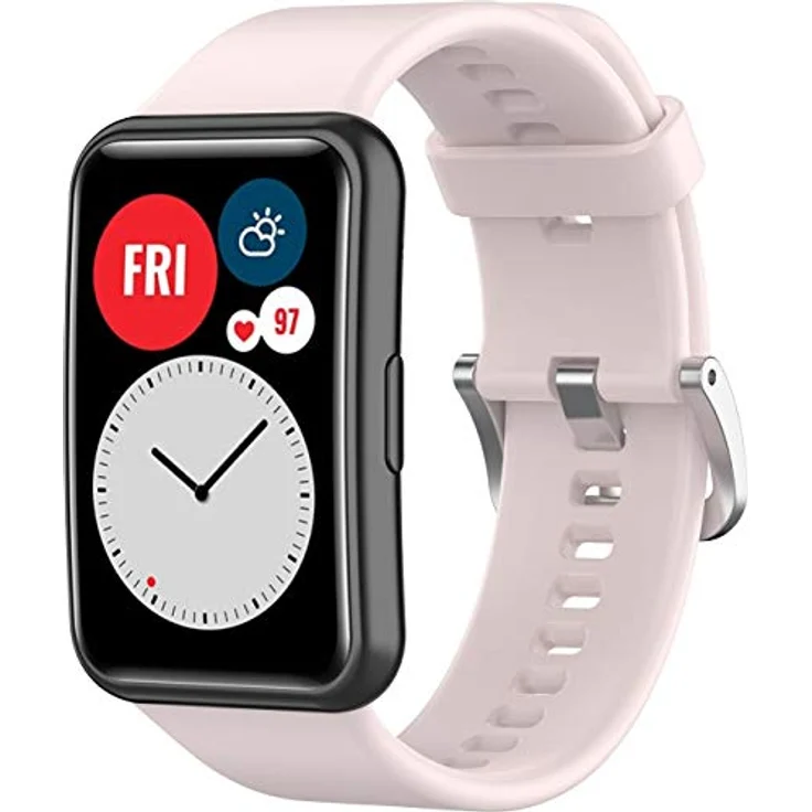 Shieranlee Armbänder für Huawei Watch Fit, weiches Silikon Sport-Ersatzarmband, atmungsaktiv, anpassbar, in mehreren Farben erhältlich – Bild 1