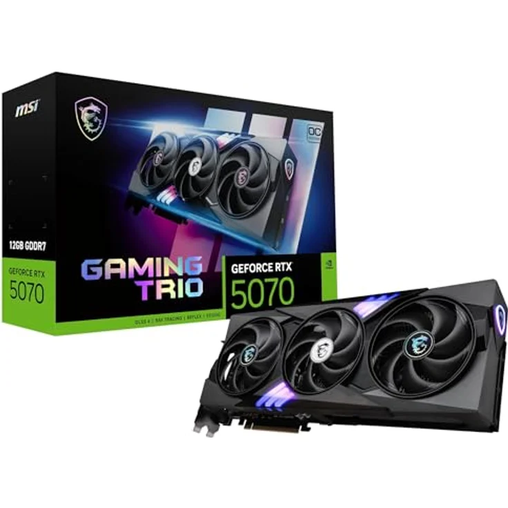 MSI GeForce RTX 5070 12G Gaming Trio OC, Grafikkarte mit hoher Leistungsfähigkeit – Bild 1