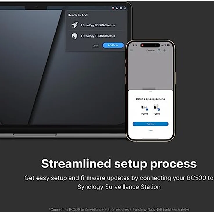 Synology TC500, Netzwerkkamera mit 2880 x 1620 Pixeln, Nachtsicht bis 30 Meter, Weiss – Bild 4