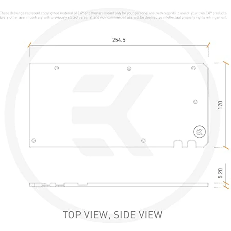 Odestar EK Water Blocks compatible EK-Quantum Vector TUF RTX 3070 Backplate - Nickel, langlebig und flexibel gestaltet – Bild 2