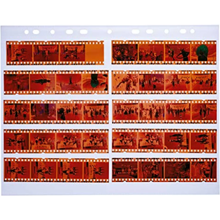 HERMA 7760 Fotophan Negativhüllen DIN A4 transparent (10 x 4 Streifen, 25 Hüllen, Folie) für Kleinbild-Negative im Format 35 mm mit Sicherheitslasche und Eurolochung – Bild 4