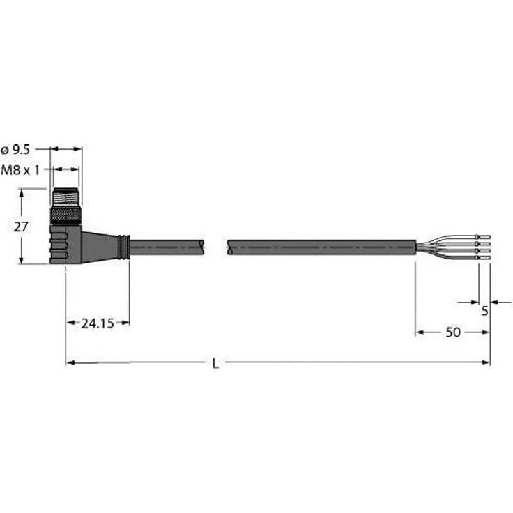 Turck Kabelrolle Aktuator- (10m) Hochtemperaturfest, PTFE Mantel, weiß