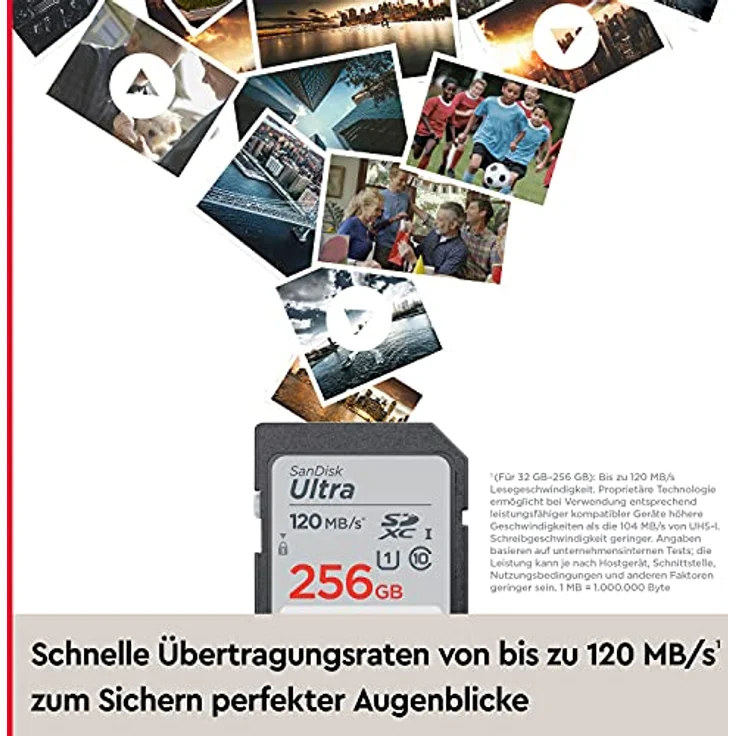 SanDisk Ultra 32GB SDHC Memory Card, Up to 120 MB/s, Class 10, UHS-I, V10, 3 packs – Bild 4