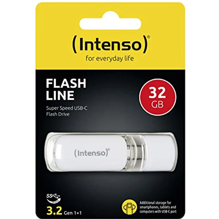 Intenso Flash Line 32 GB - Type C USB-Stick - Super Speed USB 3.1, weiß – Bild 6