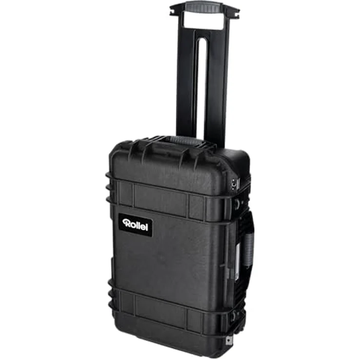 Rollei Hard Case 5737 Trolley – Extrem robuster, bruchsicherer & wasserdichter Koffer mit Flexibler Schaumstoff-Ausstattung, komfortablem Transport, automatischer Druckregulation & Diebstahlschutz in Schwarz – Bild 1