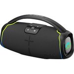 N-Gear NRG 200 Bluetooth Lautsprecher mit Licht und Tragegriff, 200 Watt Musikbox Kabellos, USB/AUX verbinden, bis zu 8 Stunden Musik, Outdoor IPX5 wasserdicht, Multicolor LED-Licht