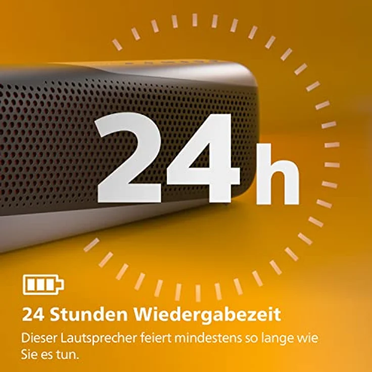 PHILIPS Audio Kabellose Lautsprecher Bluetooth, Hochportabler & Wasserdichter IP67 Lautsprecher Mit Integriertem Mikrofon Für Anrufe & Powerbank, 24 Stunden Wiedergabe,TAS7807W, Weiß, Groß – Bild 3