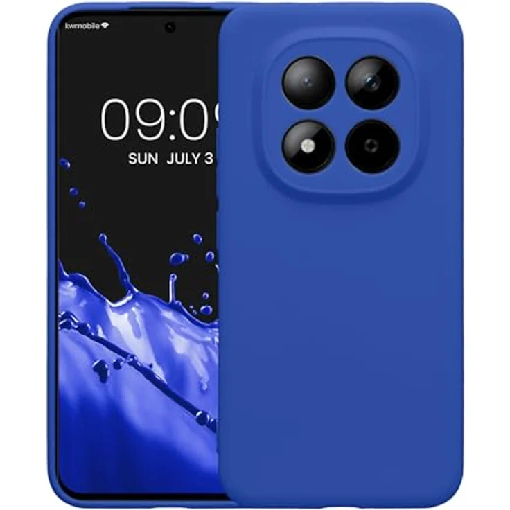 kwmobile Handyhülle kompatibel mit Xiaomi Redmi Note 15 Pro+ 5G / Poco M8 Pro 5G, weiche Silikon Hülle in Baltik Blau mit rutschfestem und reißfestem Design – Bild 5