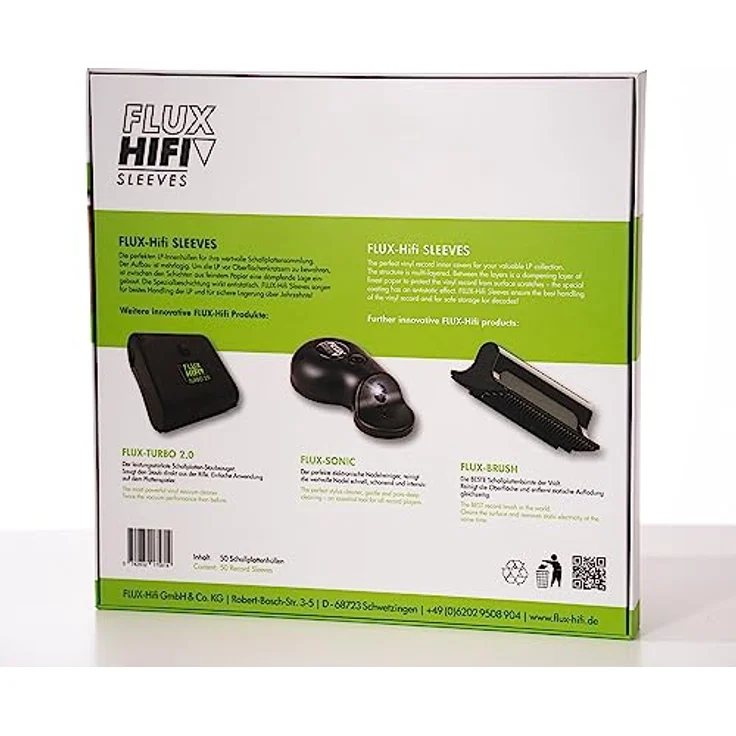 FLUX-Hifi Innenhüllen für Schallplatten Vinyl Sleeves 50 Stück inkl. Aufbewahrungsbox – Bild 2