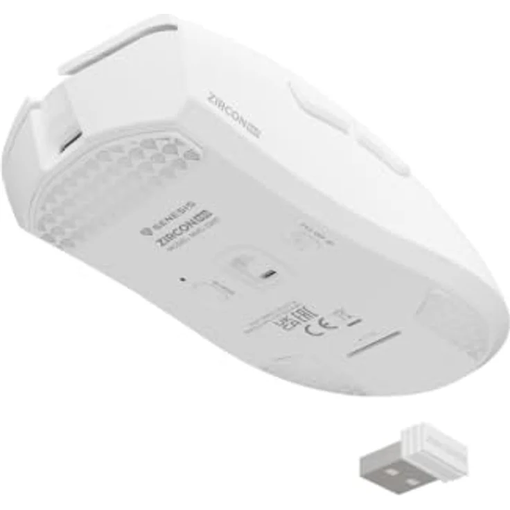 Natec GENESIS Zircon 880, optische Wireless Maus mit 12000 DPI, 6 Tasten, USB Type-C, Weiß – Bild 9
