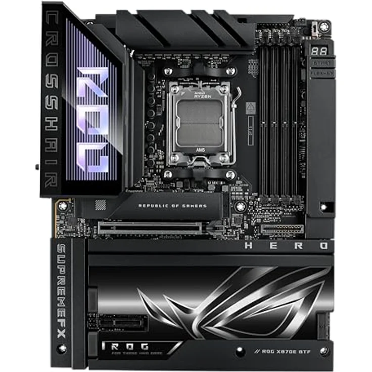 ASUS ROG CROSSHAIR X870E DARK HERO, ATX Gaming Mainboard mit AMD AM5 Sockel, 20+2+2 Power Stages, DDR5, Wi-Fi 7, 10Gb Ethernet, schwarz – Bild 2