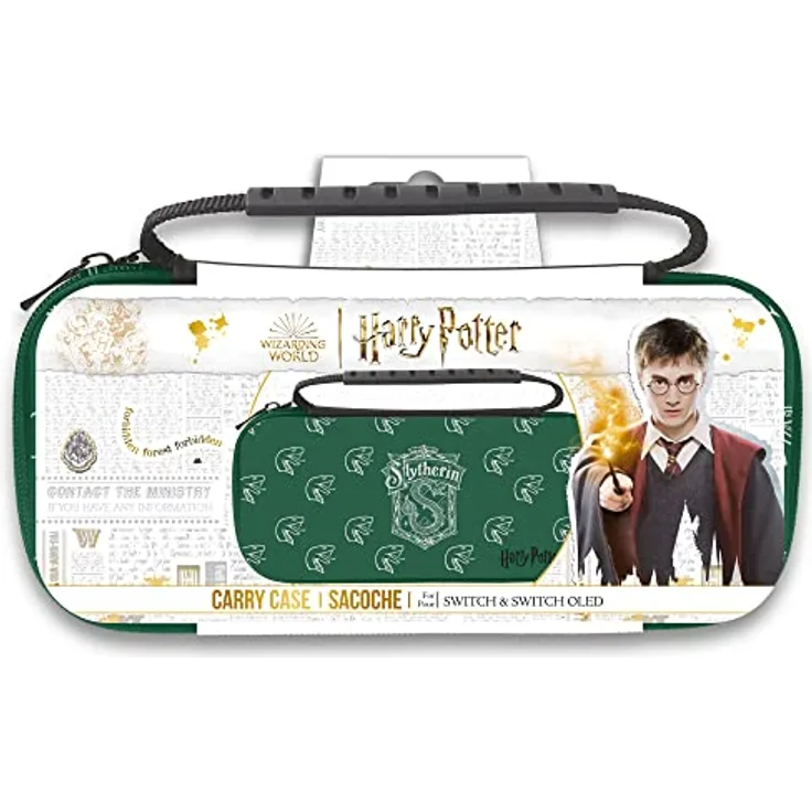 Freaks and Geeks Wizarding World Harry Potter 299253b Slim Case for Nintendo Switch, Slytherin, Green - Offiziell lizenzierte Harry Potter Schutzhülle mit Rigid-Rahmen