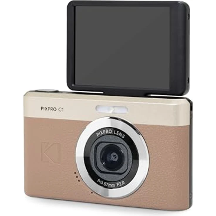 KODAK Pixpro C1, Ultrakompakte Digitalkamera mit 13MP BSI CMOS, 4X Zoom, 7,1 cm LCD-Bildschirm und LED-Blitz - Marron – Bild 2