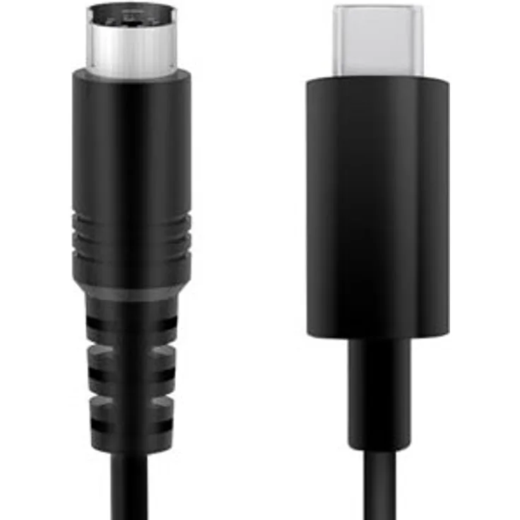 IK Multimedia I Multimedia-Cabo USB-C zu Mini-Din, Hochqualitäts-USB-Kabel für iRig Geräte und Computeranschluss