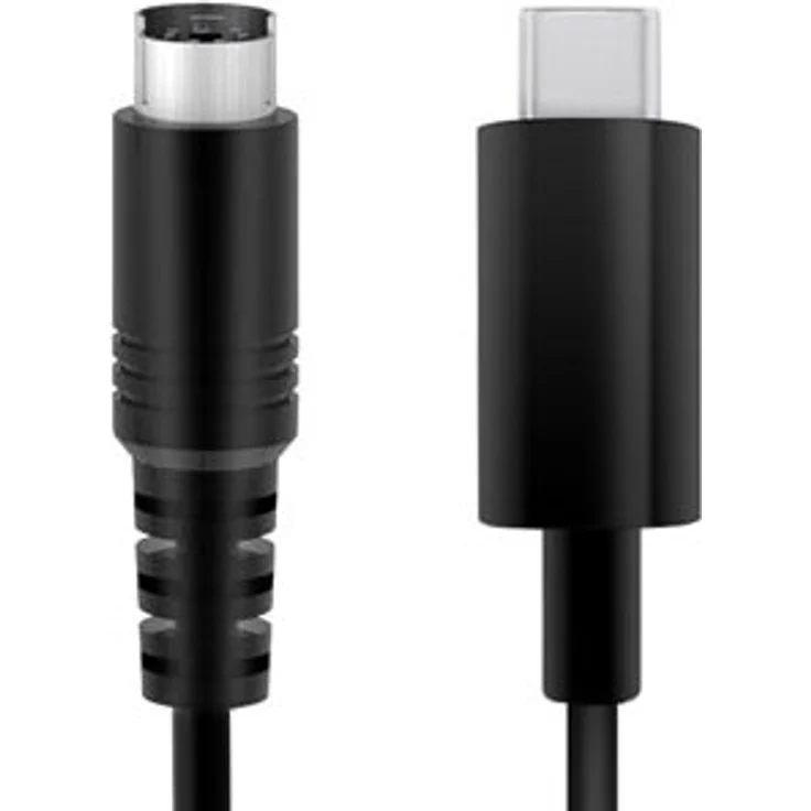 IK Multimedia I Multimedia-Cabo USB-C zu Mini-Din, Hochqualitäts-USB-Kabel für iRig Geräte und Computeranschluss