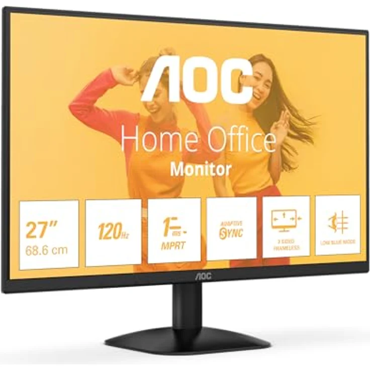 AOC 27B35HM - 27 Zoll Full HD Monitor, Adaptive Bildsynchronisation (1920x1080, 100 Hz, 1x D-Sub, 1x HDMI 1.4) schwarz - AOC 27-Zoll Monitor mit 100 Hz Bildwiederholfrequenz, Adaptive Bildsynchronisation – Bild 1