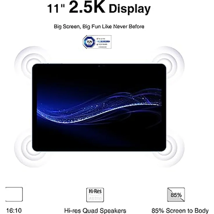 DOOGEE T30 PRO Android 13 Tablet 11 Zoll, 2.5K Display Helio G99 Octa-Core 15GB RAM 256GB ROM (2TB TF) Gaming-Tablet, 8580mAh/33W, 2560x1600 FHD+, 20MP Dual SIM 4G LTE +5G WiFi Tablet PC Widevine L1 – Bild 3