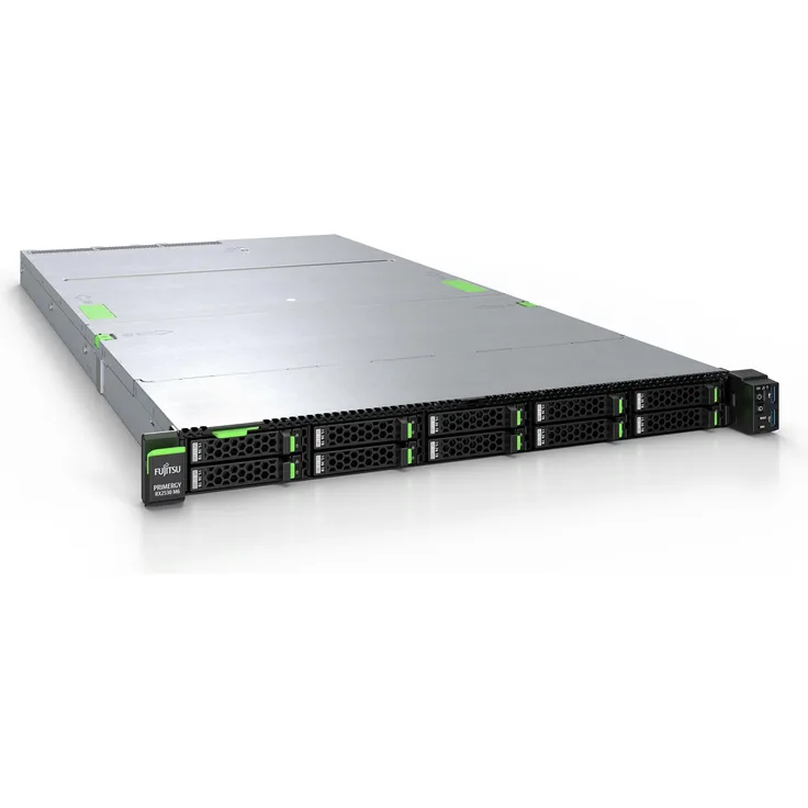Fujitsu PRIMERGY RX2530 M6, Rack Server mit Intel Xeon Silver 4309Y, 16 GB RAM, erweiterbar auf 10 TB, 32 DIMM-Module, fortschrittliche Sicherheitstechnologien